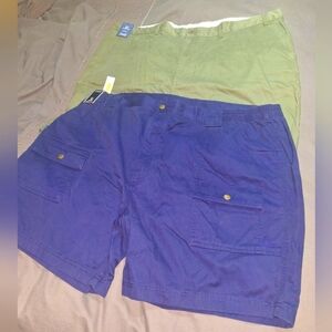 2 pairs of Roundtree and Yorke BigMan Classic Fit flat front shorts in a size 52